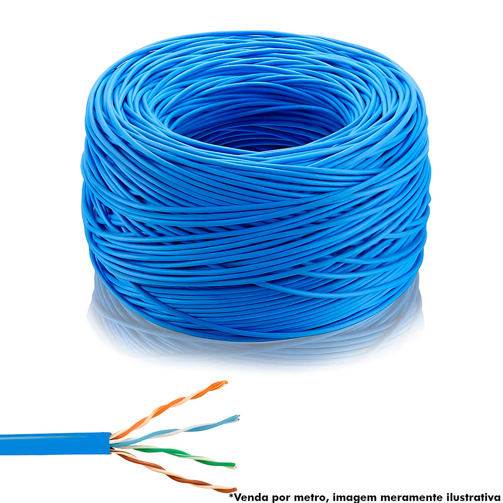 Metro de Cabo de Rede Cat 5 D Connect Azul